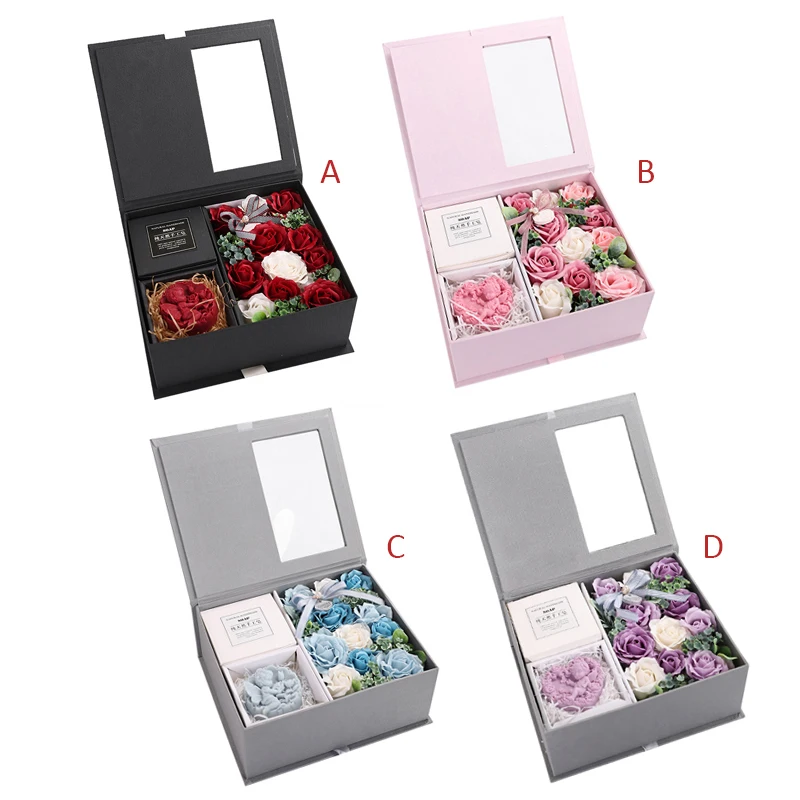 

Artificial Flower Gift Box Gift Rose Creative Soap Soap Flower Gift Box Surprise Box Handmade Valentine's Day Birthday Gift