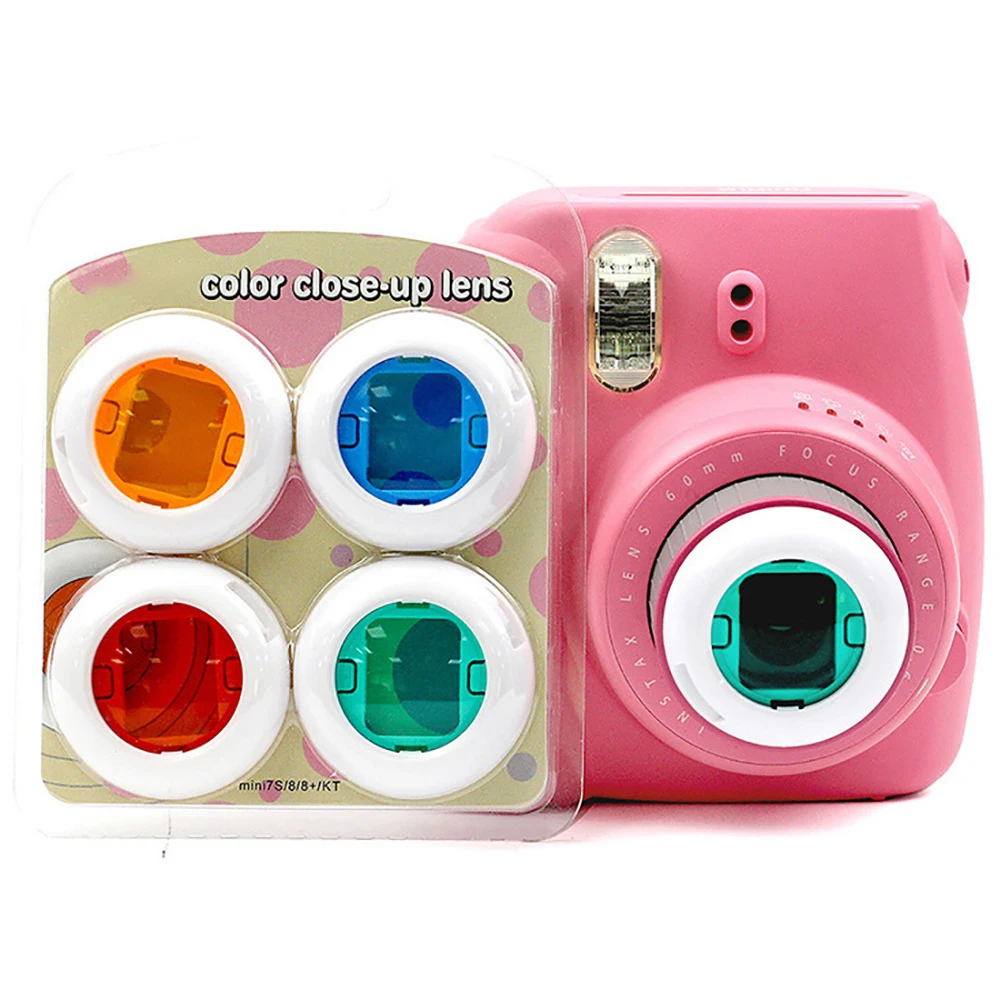 Цветной фильтр для объектива видеокамеры крупным планом цветной Polaroid Fujifilm Instax Mini