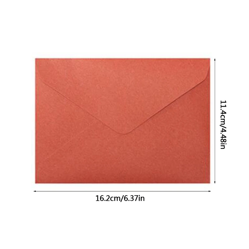 

A9LC 50 Pcs Retro Style Kraft Paper Envelops Postcard Invitation Letter Stationery Paper Bag Vintage Mail Envelope