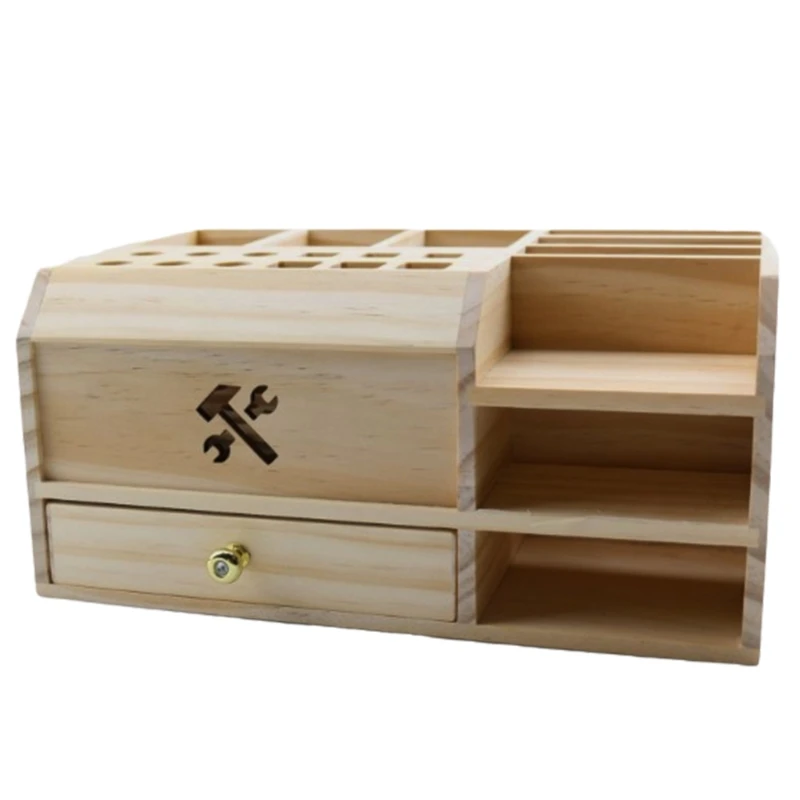 

Многофункциональный деревянный органайзер для хранения инструментов и мелочей
