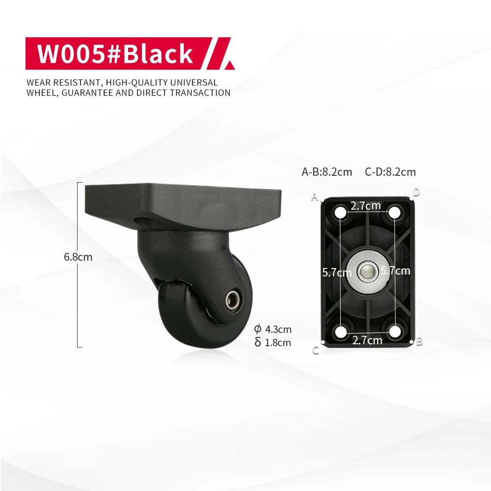 DILONG W005 Suitcase wheels replacement parts luggage case replace accessories universal wheels durable rubber casters