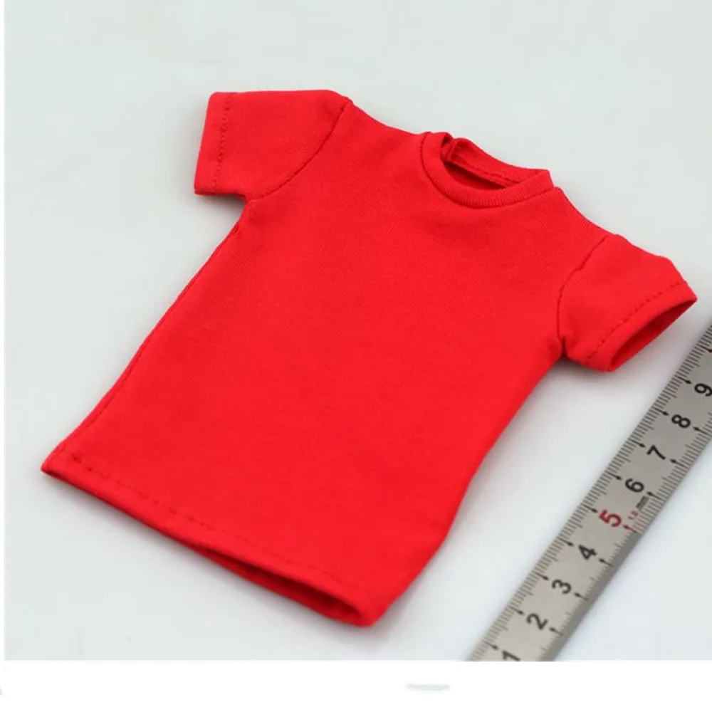

In Stock 1/6 Scale Male/Female Action Figure Clothes Solid Color Short Sleeve T-shirt Accessory for 12'' Action Figure Model