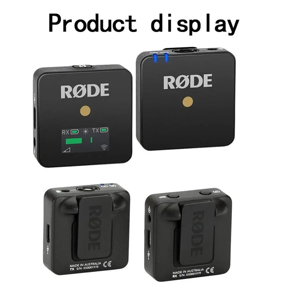 Оригинальный RODE беспроводной Go профессиональный компактный микрофон 2 4 ГГц клип