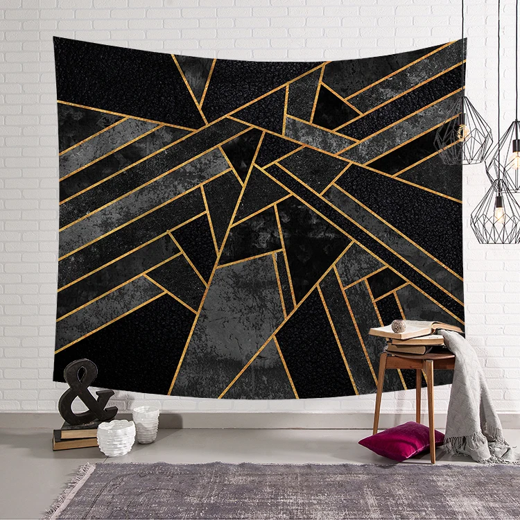 Geometry Print fabric Wall Hanging Tapestry Large Beach Towel Carpet Rug 200x150cm tapestry bohemian decor | Дом и сад