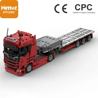 moc 55263 scania truck with steerable carriage boy gift puzzle technology assembly