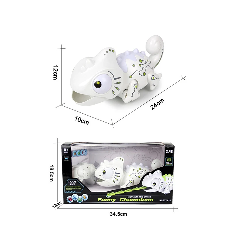 

Christmas birthday gift Remote Control Smart RC Chameleon Robot Animal With Tail Swing Left And Right Sound Funny Cute Toys