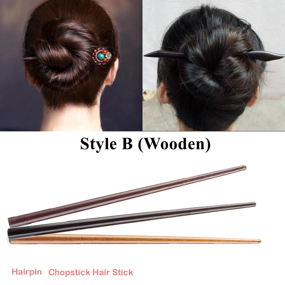 Модная бронзовая винтажная металлическая шпилька для волос изогнутая