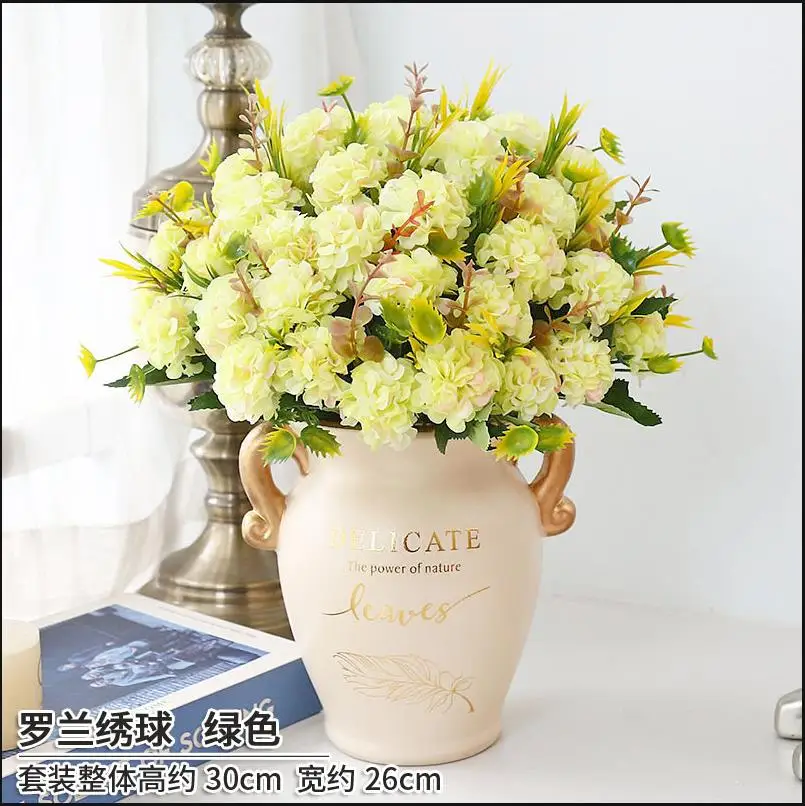 Роскошный набор искусственных цветов в европейском стиле ваза для сервировки