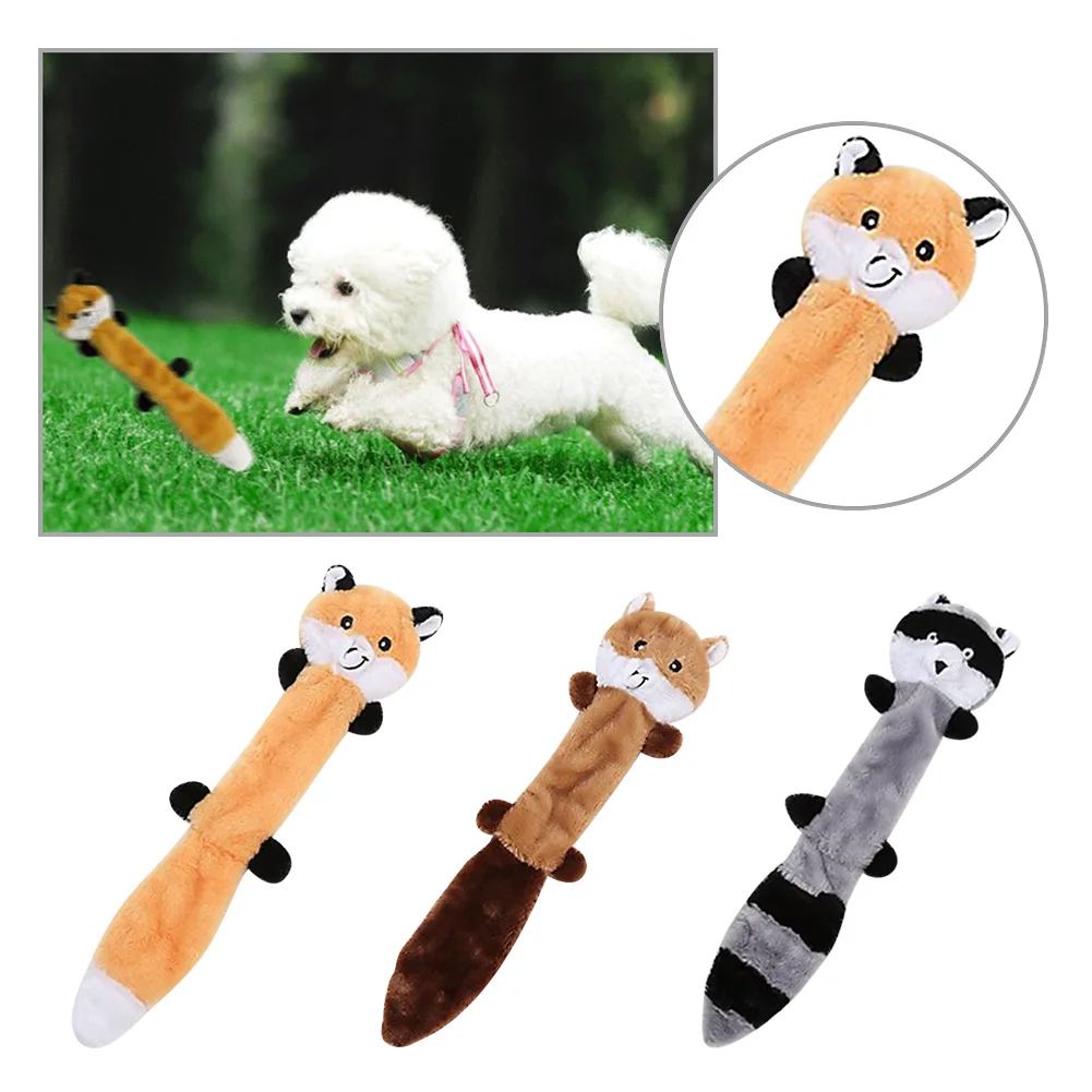 2020 Горячая продажа собака игрушка лиса енот белка плюшевые писклявые игрушки