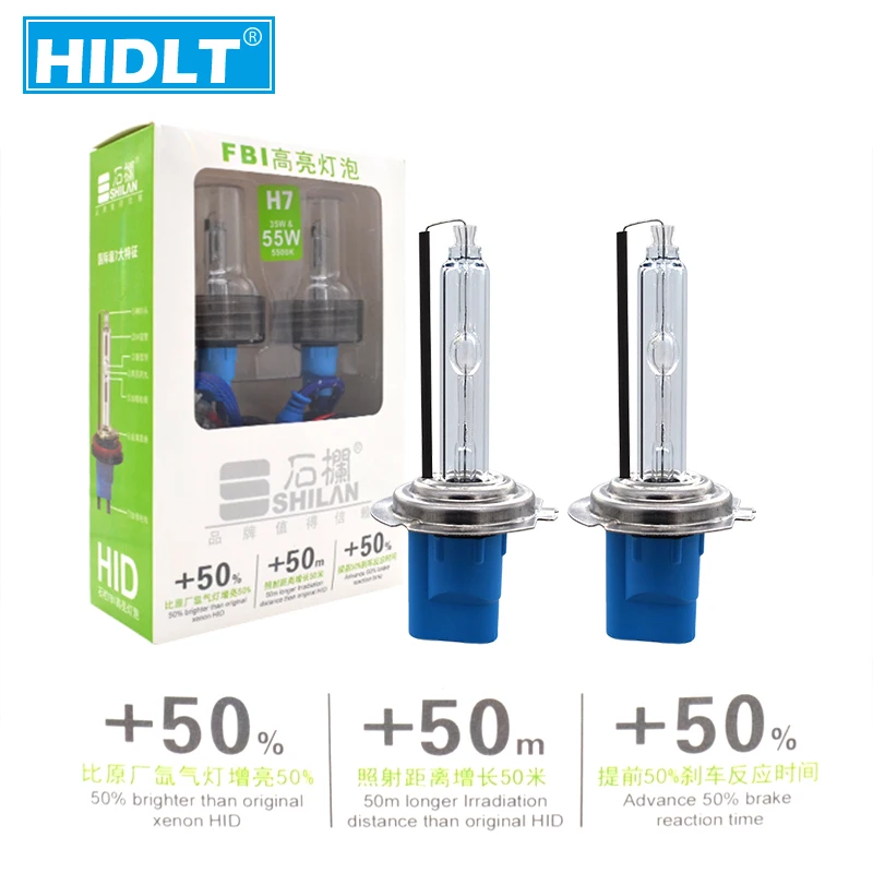 HIDLT быстрая яркая AC 12V 35W 55W HID ксеноновые лампы H1 H7 Металл H11 9005 HB3 9006 HB4 9012 D2H 5500K белая