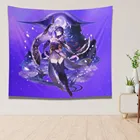 Genshin Impact гобелен в стиле аниме гобелены для девочек эстетические настенные игровые гобелены постельное покрывало для спальни одеяло украшение комнаты