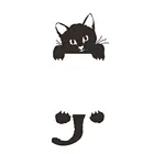 Выключатель света, милая наклейка в виде кота, светящиеся наклейки на стену, мультяшная наклейка, наклейка для детской комнаты, украшение для дома