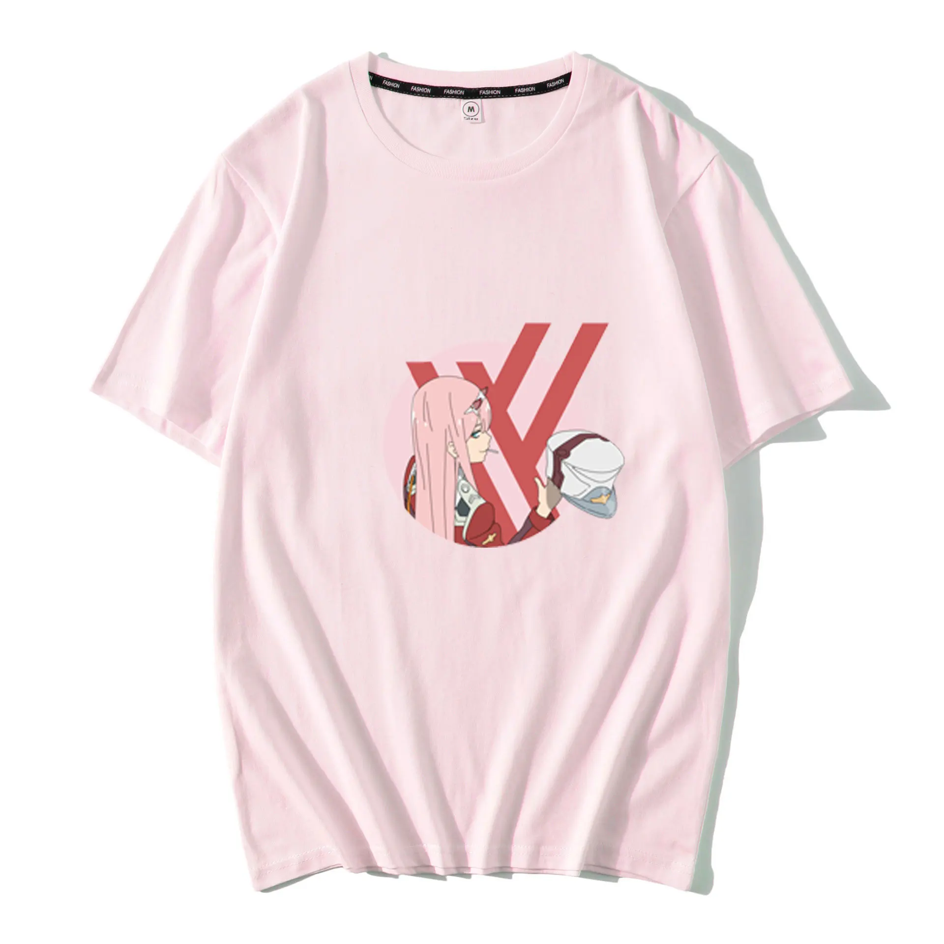 Darling в Franxx аниме Harajuku ноль два для девочек Футболка с принтом мужчин/Женские топы