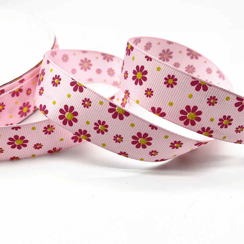 Лента для упаковки волос с принтом хризантемы 5 ярдов 25 мм|Ленты шитья| |