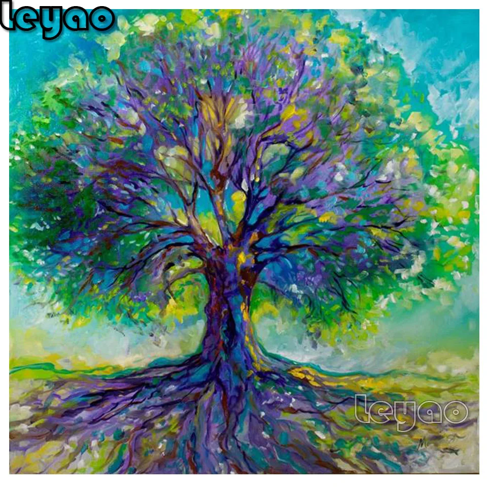 Алмазная 5d картина Дерево жизни квадратная круглая для творчества вышивка