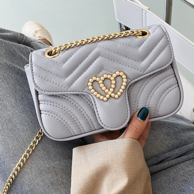 Женская сумка через плечо с цепочкой из ПУ кожи | Багаж и сумки