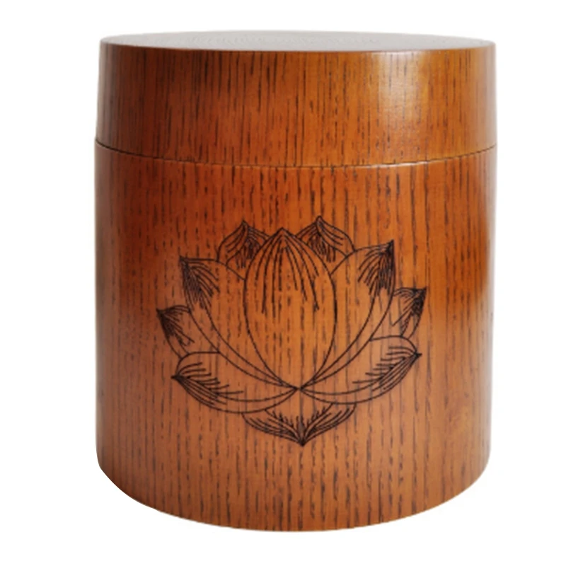 Китайская деревянная чайная канистра ручной работы в стиле ретро банка для