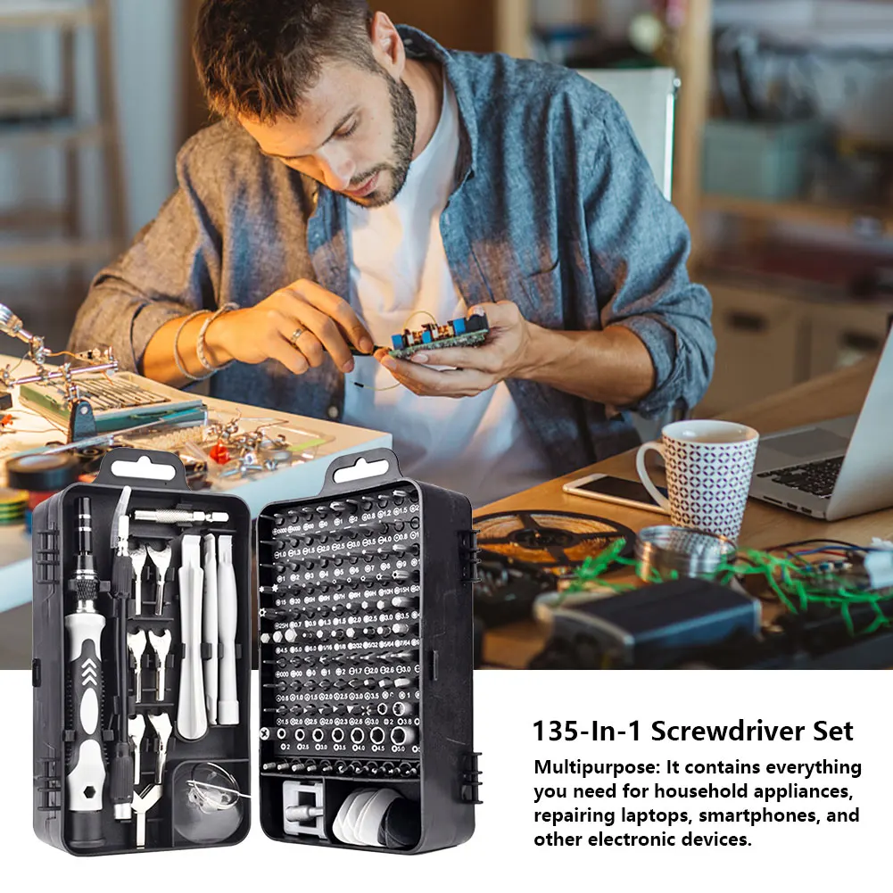 

135 In 1 Screwdriver Set Laptop DIY Small Torx Hex Repair Tools Home For Phone