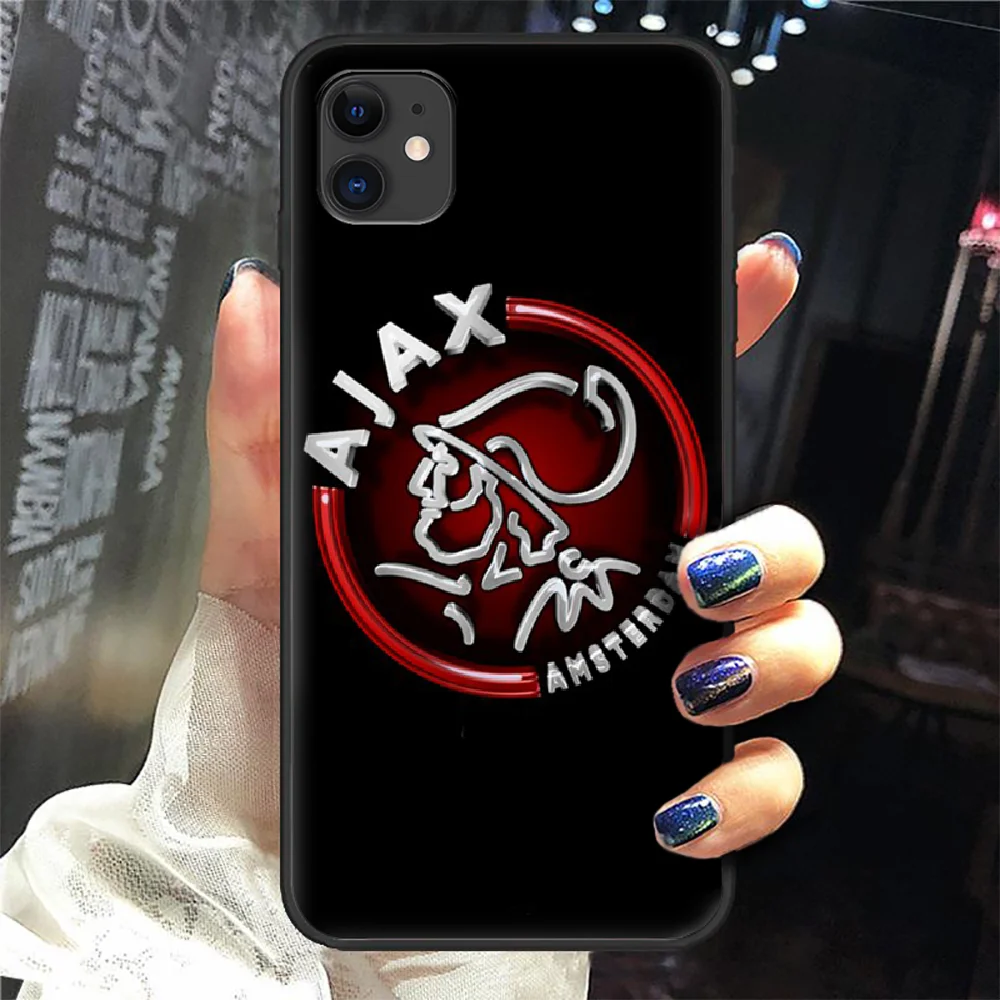 

Ajax Team Phone Case Cover Hull For iphone 5 5s se 2 6 6s 7 8 12 mini plus X XS XR 11 PRO MAX black coque soft cover 3D