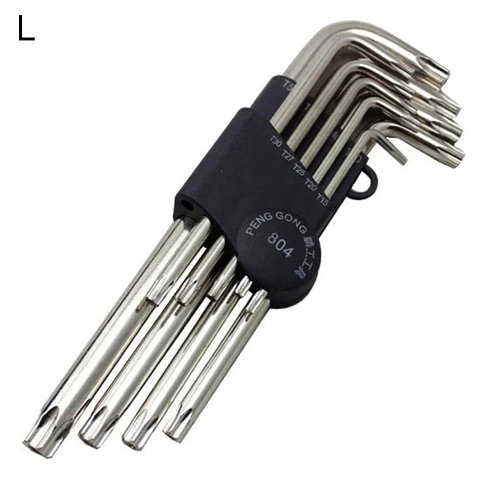 9 шт. Г-образный шестигранный ключ Torx прочный гаечный набор инструментов для