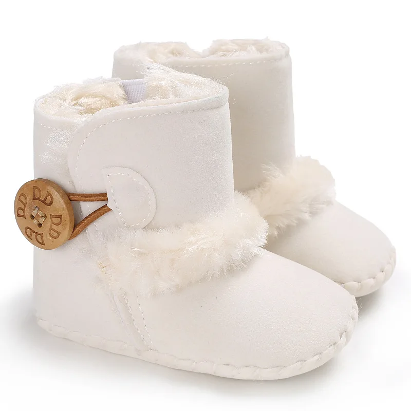 

Newborn Baby Casual Shoes Plush Warm Boys Girls First Walkers Non-Slip Winter Little Kids Ankle Boot Soft Sole Comfortable 0-1Y