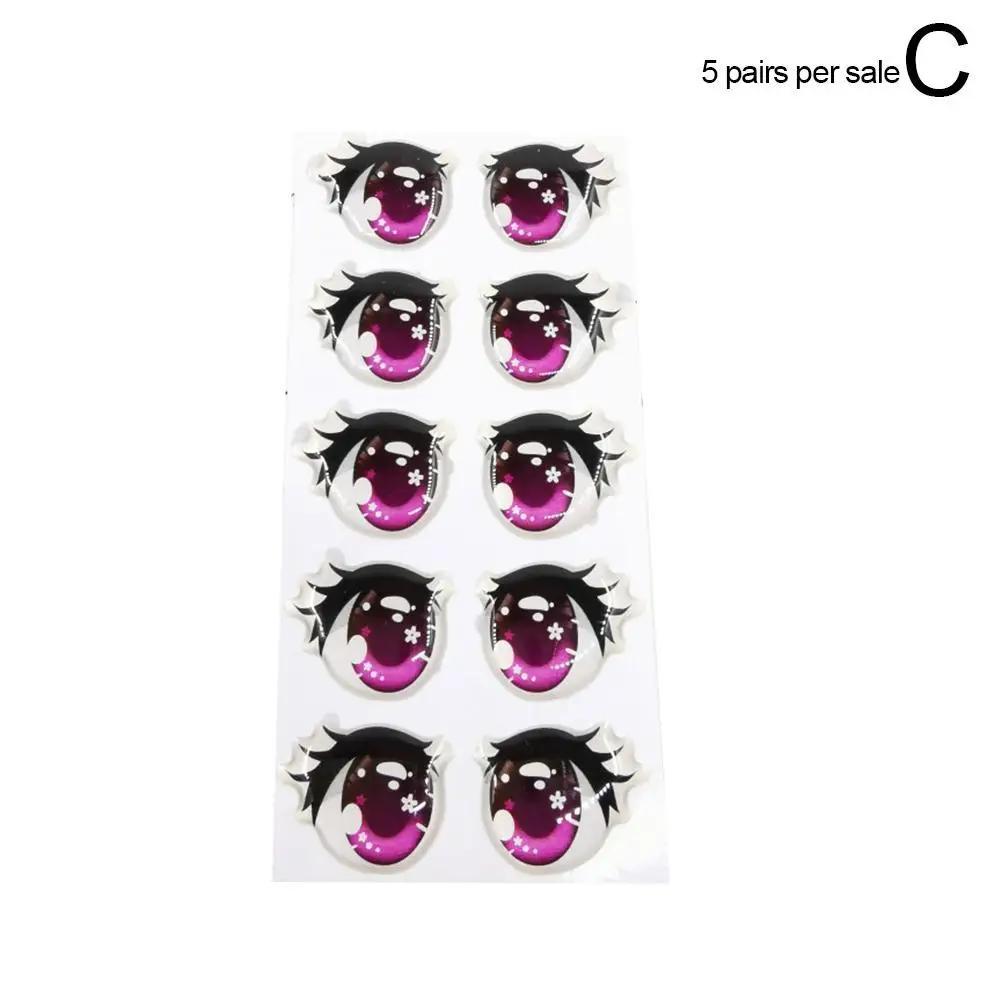 Прозрачные наклейки для кукол глаз в форме капли милые Мультяшные самоклеящиеся