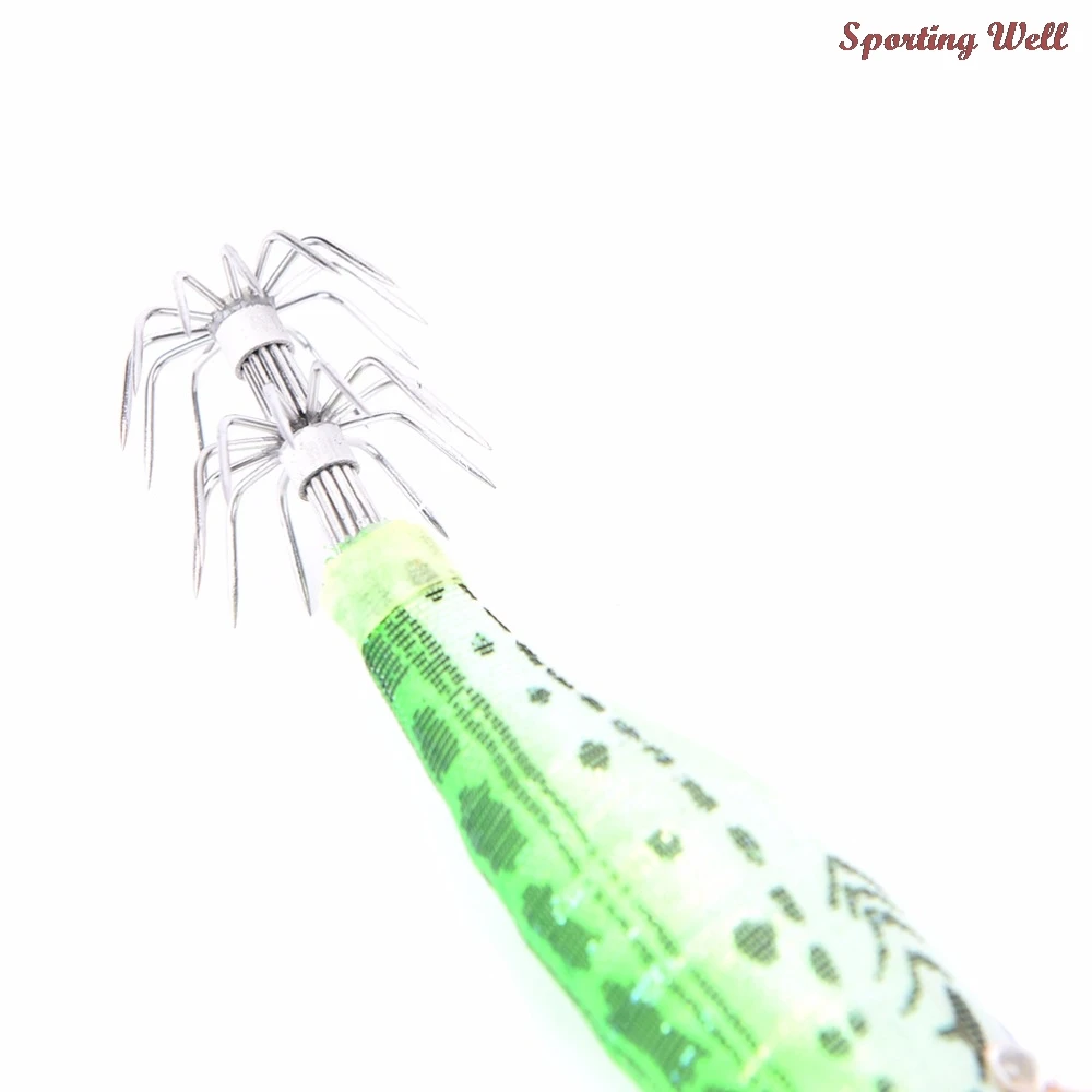 

New 5Pcs 10cm 9g Glow in Dark Luminous Fishing Lures Baits Fish Squid Shrimp Jigs Hooks