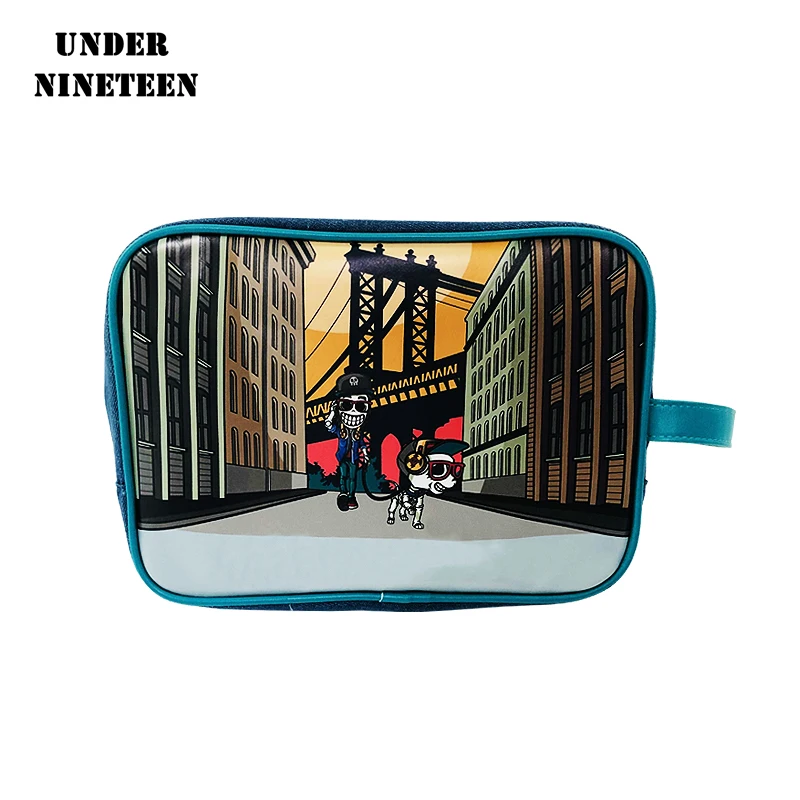 

Under Nineteen travel closet creative design hip-hop fashion Denim fabric free shipping storage packing kit