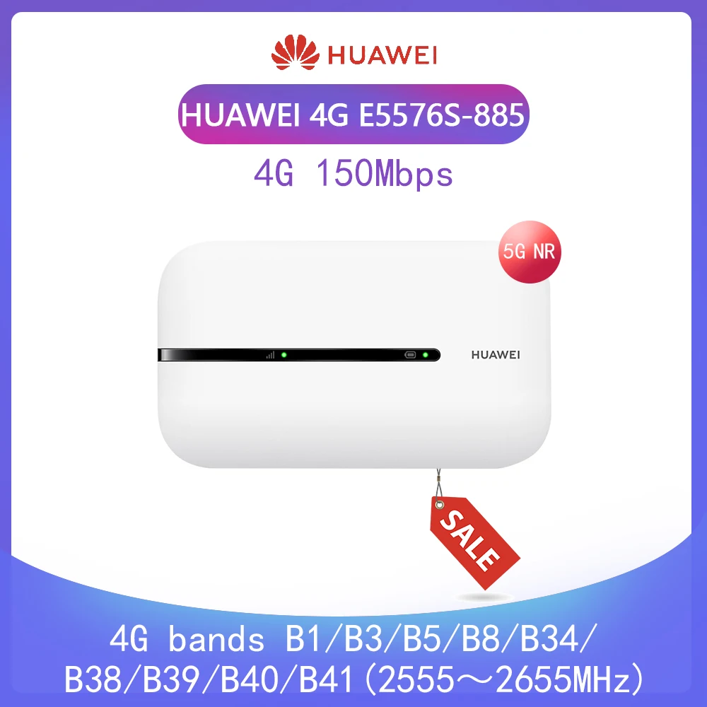 Мобильный роутер HUAWEI E5576 855 4g частота 2 4 ГГц скорость 150 Мбит/с 4G диапазон 1 3 5 8 34 38 40