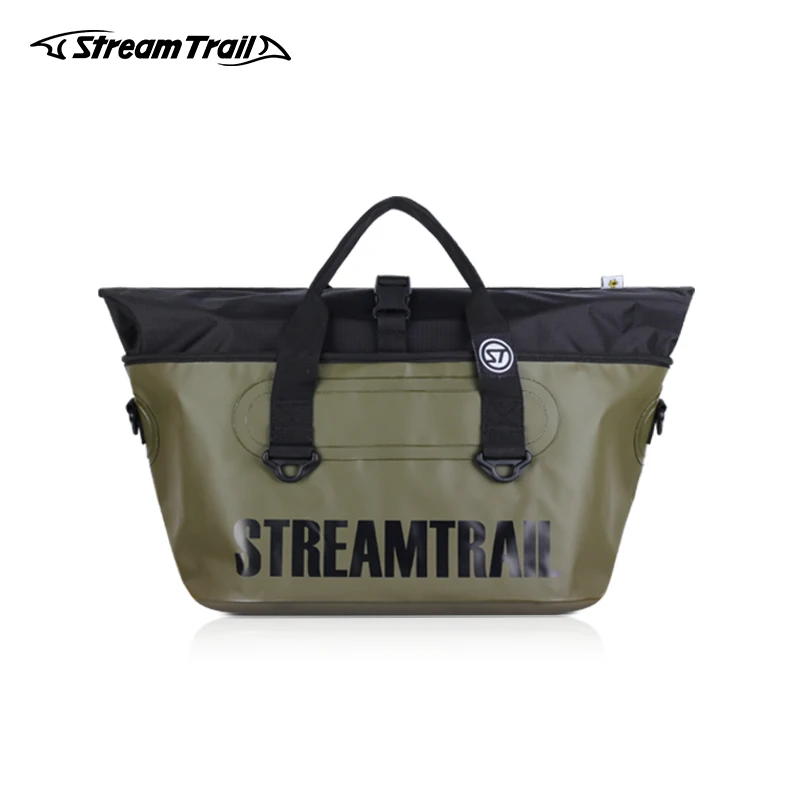 Stream Trail Waterproof Bag Mero Outdoor 23L Shoulder Bag Hand Bag Tote Bag Heavy Duty Water Resistance Roll-Top Closure Daypack