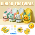 Детские тапочки для мальчиков и девочек, домашние шлепанцы, мягкие Нескользящие Шлепанцы из ЭВА с мультяшным рисунком, летние сандалии