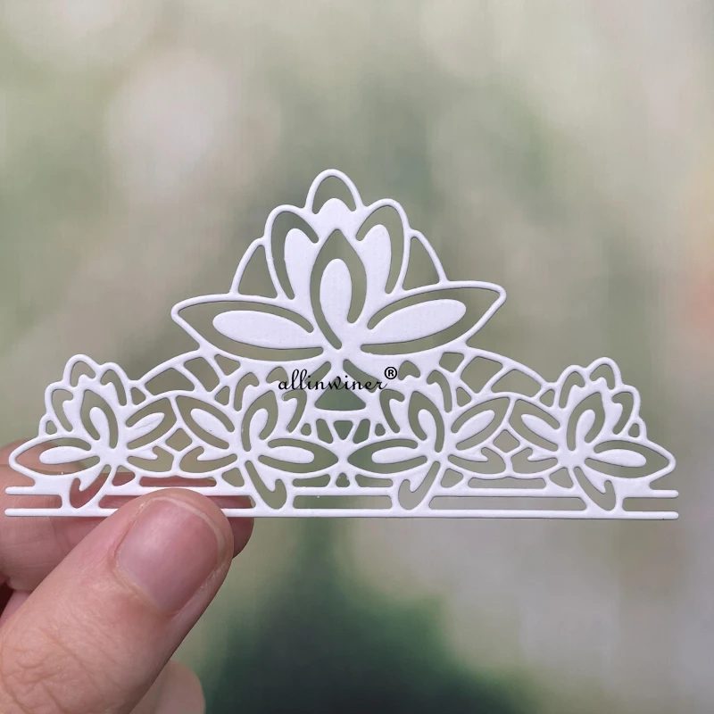 

Рождественские Цветочные края, металлические Вырубные штампы для рукоделия, скрапбукинга, альбома, бумаги, бриллианты для тиснения