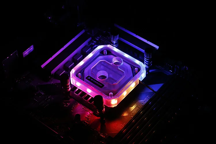 Курган процессор водного блока использовать для AMD RYZEN AM3 AM3+ AM4/RGB светильник совместимый 5 В GND 3PIN разъем в материнской плате/медный радиатор