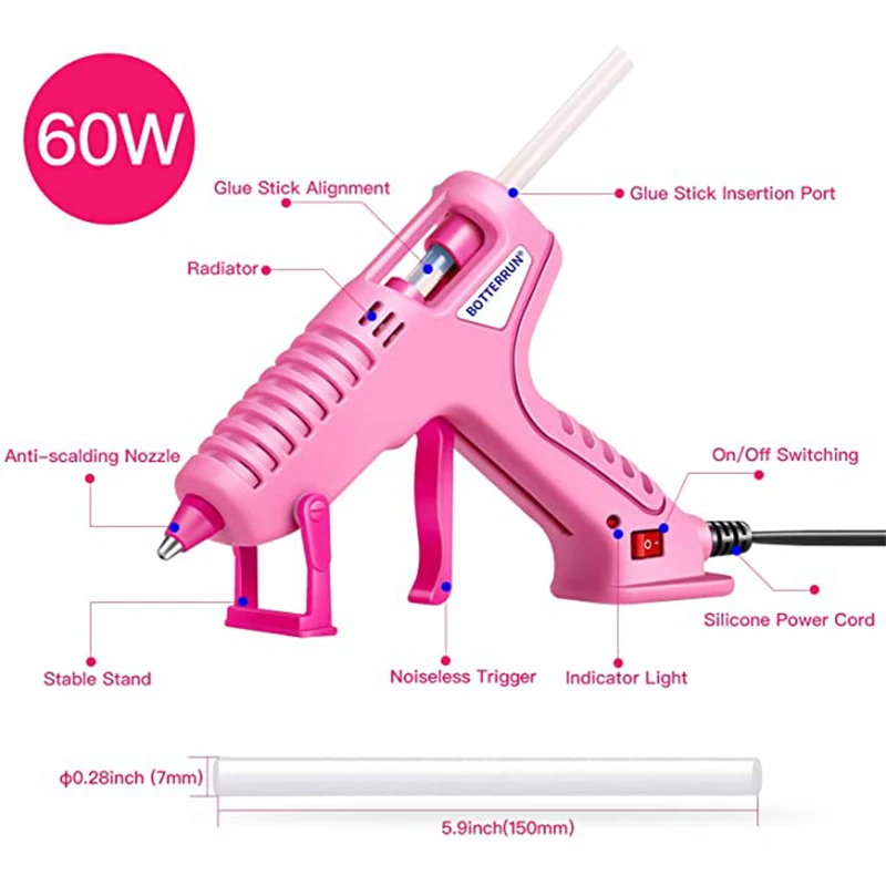 60 Вт термоплавкий клеевой пистолет Набор для ремонта температуры инструменты diy