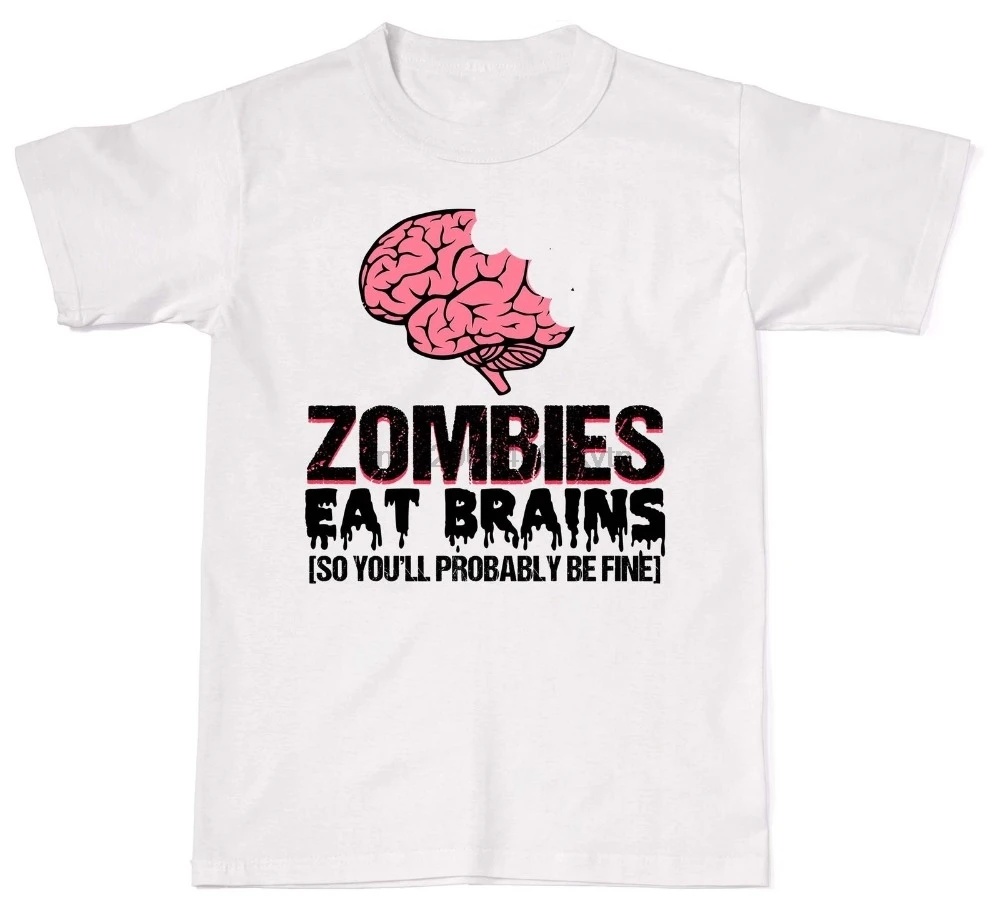 Eat your brains. The Zombies ate your Brains. Zombie eating own Brain.