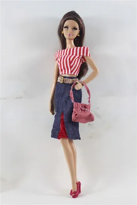 Одежда для куклы 30 см Сменное платье 6 баллов детская одежда юбка комплект обуви