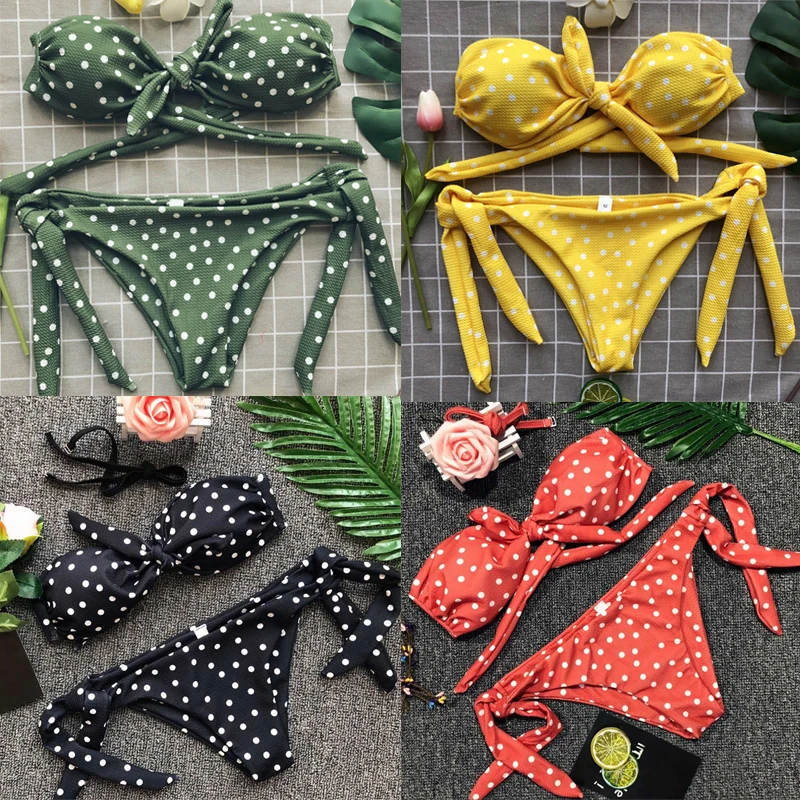 Женский мини Купальник для женщин 2020 танкини трусики без бретелек купальник