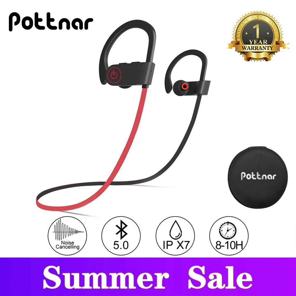 Pottнар новые беспроводные наушники TWS Bluetooth 5 0 спортивные IPX7 - Цена: 2 240,25 руб.