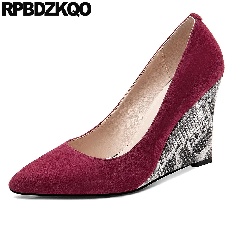 Женская обувь из овчины Указательный палец новинка маленький размер змея Размер