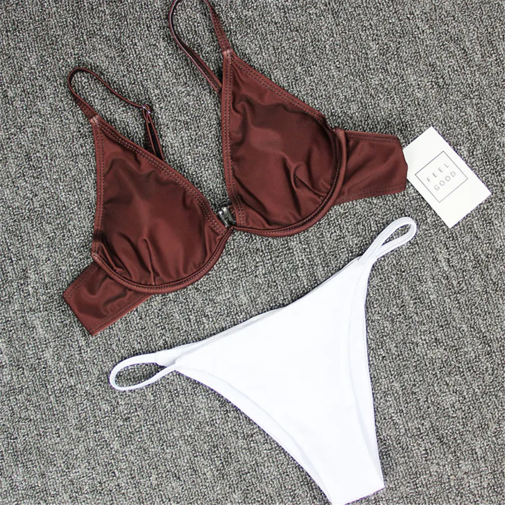 Сексуальные стринги бикини набор женский купальник 2019 Новый пуш-ап Мягкий