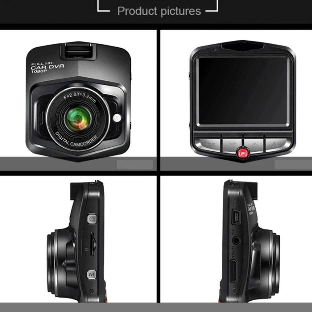 2 4 ''HD Автомобильный видеорегистратор с камерой заднего вида широкоугольная