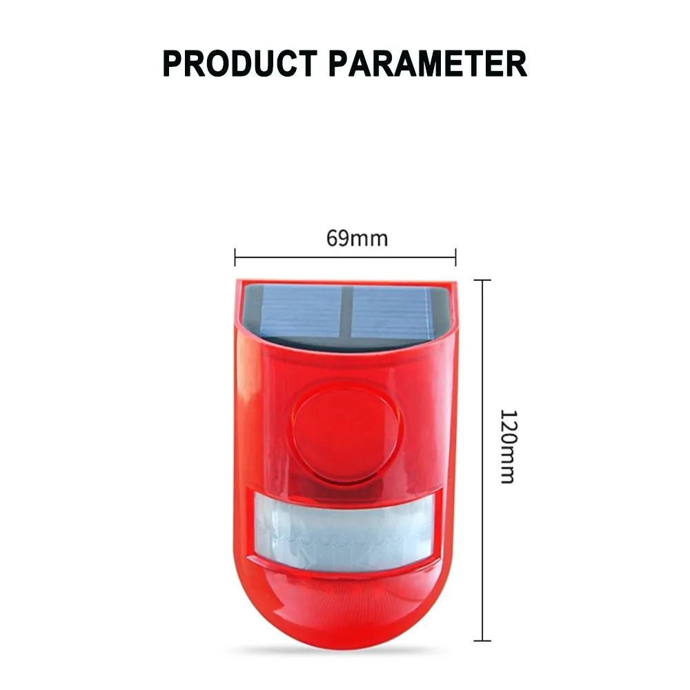 6LED Solar Alarm Light Outdoor PIR Motion Sensor Wall Lamp 4 Modes Waterproof IP65 For Path Farm Garden Warning Emergency | Освещение