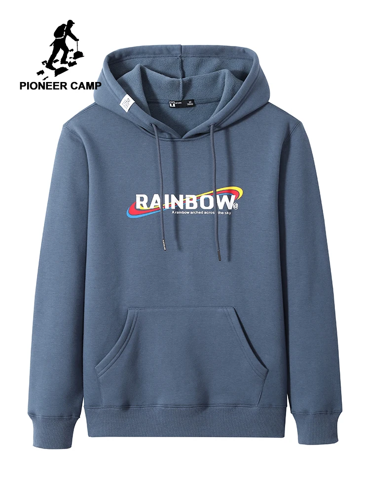 Пионерский лагерь мужские толстовки хлопок с капюшоном уличная Зимняя Теплая