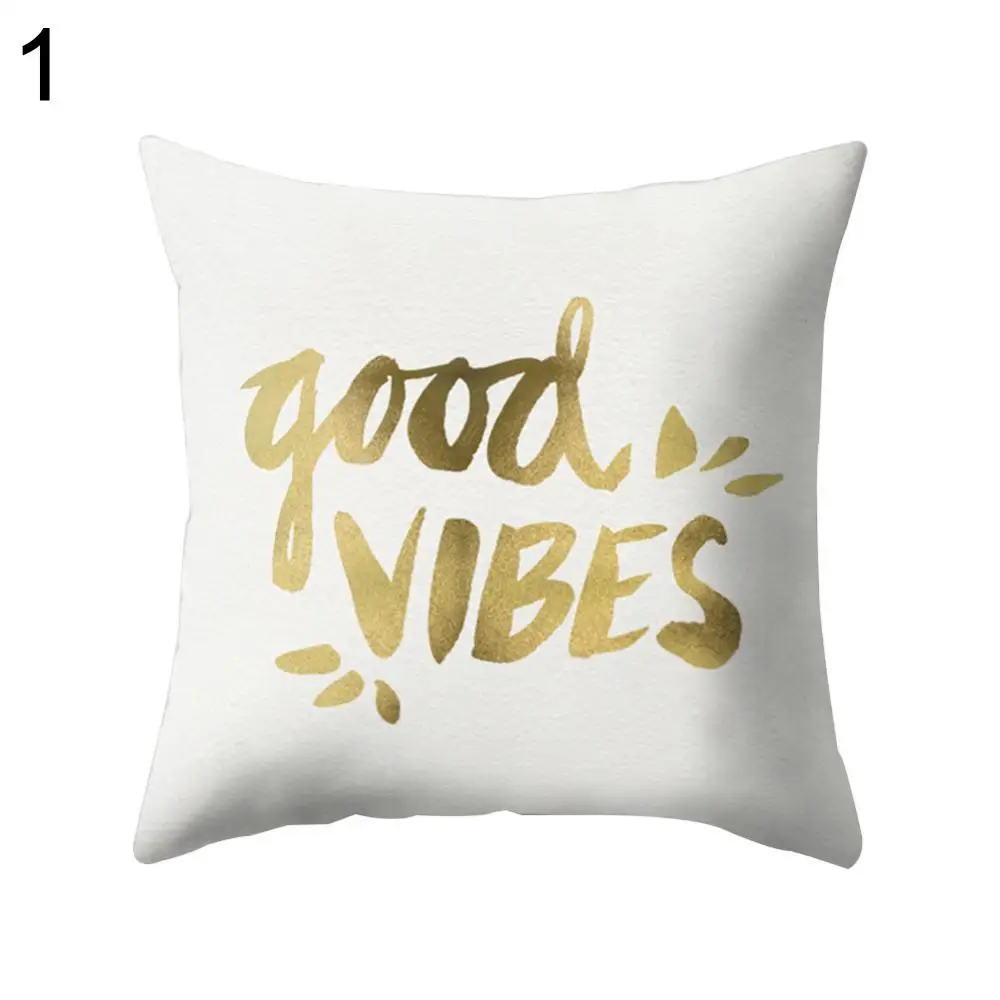 

Soft Comfortable Art Font Letter Design Pillow Case Sofa Throw Cushion Cover Pillowcase Decor for Home Coffee Shop Office