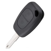black 2 button remote car key case shell keyless entry transmitter remote fob with uncut car flip key auto key shell for renault