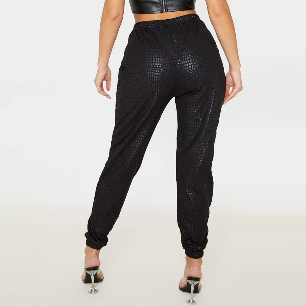 Повседневные кожаные брюки Стрейчевые длинные брюки-карандаш женские зимние