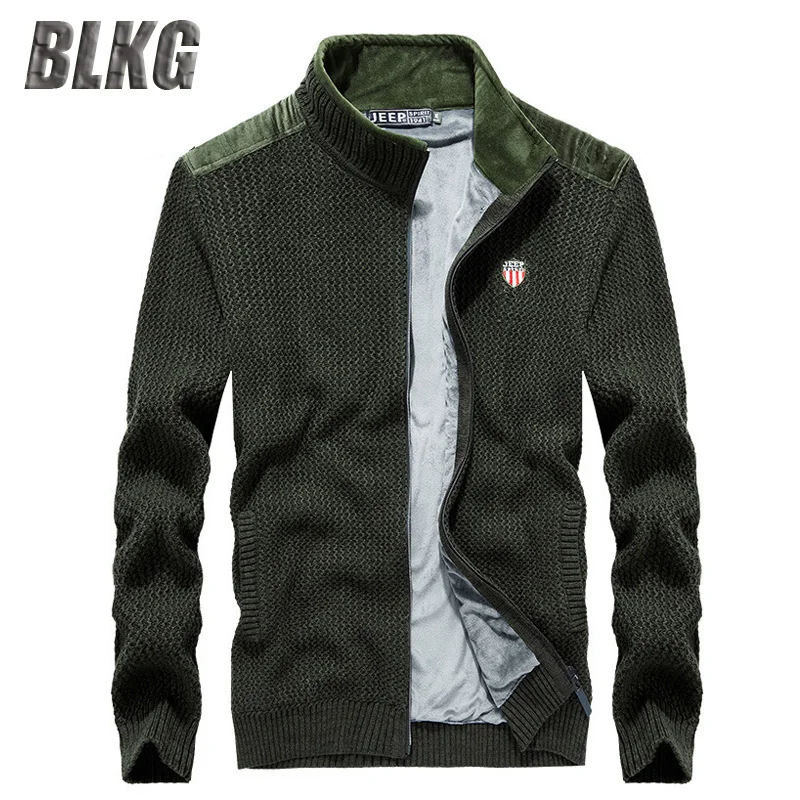 Зимний свитер мужской плотный теплый с флисовой шерстяной подкладкой кардиган