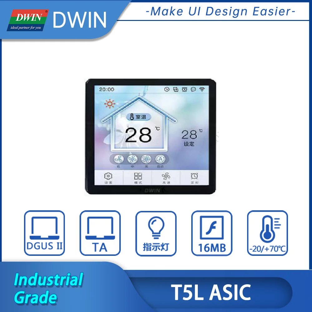 

DWIN 4.1 Inch Wifi Thermostat TFT LCD Display 720*720 IPS Smart Home Wall Mounted HMI IOT Smart Touch Screen Panel TC041C11W04