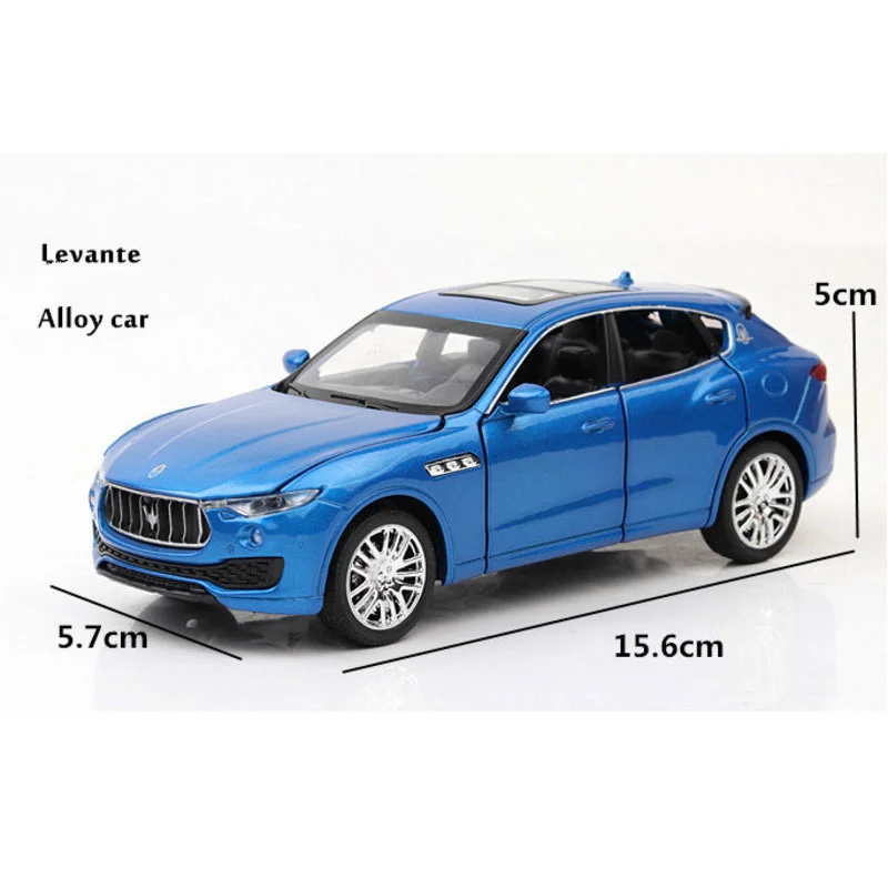Modelo de coche todoterreno de aleaci&oacute;n Maserati Levante, 6 puertas abiertas, simulaci&oacute;n de alta calidad, todoterreno, 1:32-4