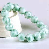 zhen d jewelry natural green sea stone crystal gemstone beads bracelet special good looking healing clean gift for man woman
